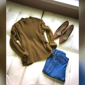 Green knit sweater
